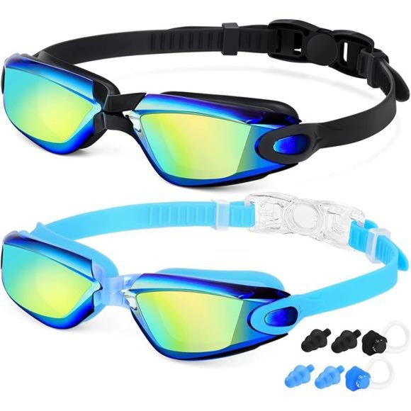 EasYoung Kids Swim Goggles-2 Pack Swimming Goggles for Children